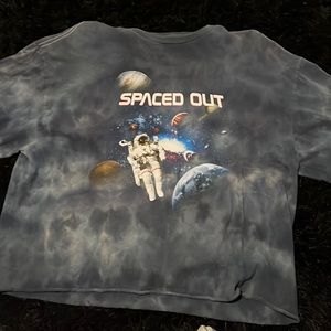 Spaced out tie dye astronaut shirt